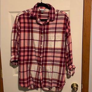 Old Navy plaid boyfriend shirt